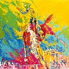 Leroy Neiman Bucking Bronc painting